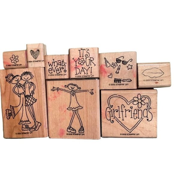 Stampin' Up! | Office | Stampin Up Girlfriends Rubber Stamp Set Fun ...